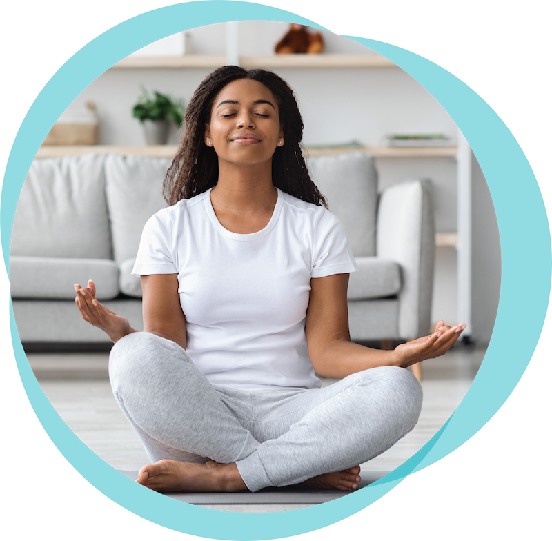 Womanmeditatingwithblue Womanmeditatingwithblue